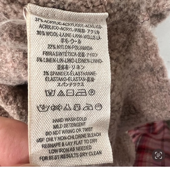 Free People Wool & Linen Arctic Fox Zip Back Sweater Small - Picture 6 of 9